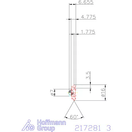 Garant 60°-os marólapka 3 mm