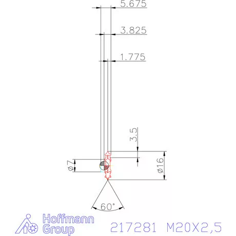 Garant 60°-os marólapka M20X2,5 mm