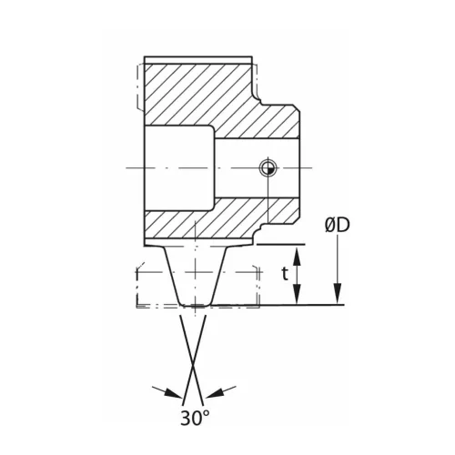 30°-os marólapka  8 mm