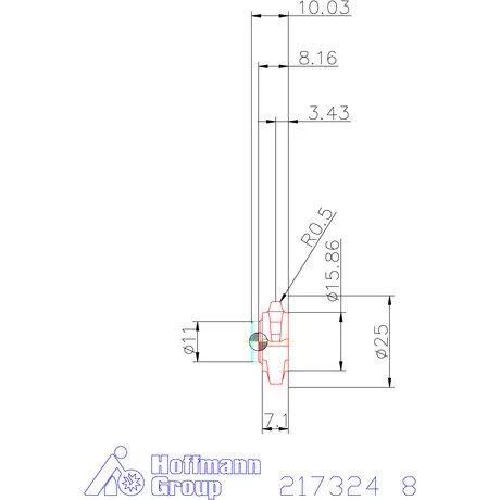 30°-os marólapka  8 mm