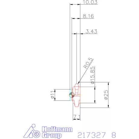 30°-os marólapka  8 mm