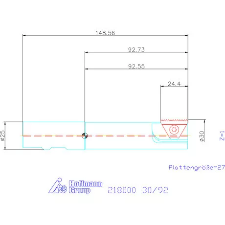 Garant Váltólapkás menetmaró 30/92 mm