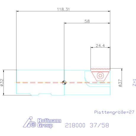 Garant Váltólapkás menetmaró 37/58 mm
