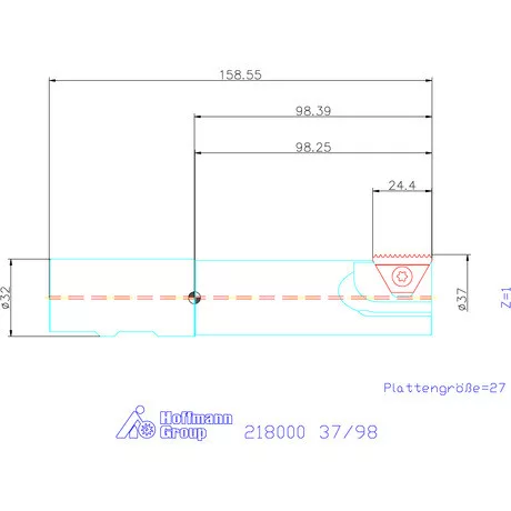 Garant Váltólapkás menetmaró 37/98 mm
