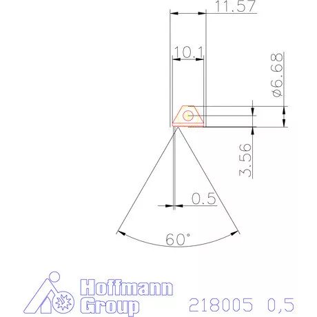 Garant Menetmaró lapka 60°-os belső menethez 0,5 mm