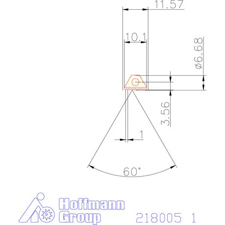 Garant Menetmaró lapka 60°-os belső menethez 1 mm