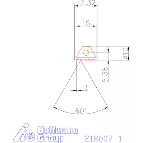 Garant Menetmaró lapka 60°-os belső menethez 1 mm