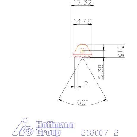 Garant Menetmaró lapka 60°-os belső menethez 2 mm