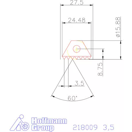 Garant Menetmaró lapka 60°-os belső menethez 3,5 mm