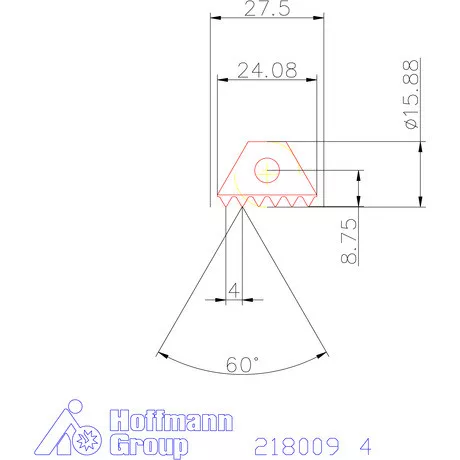 Garant Menetmaró lapka 60°-os belső menethez 4 mm