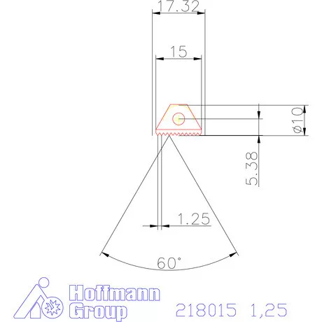 Garant Menetmaró lapka 60°-os külső menethez 1,25 mm