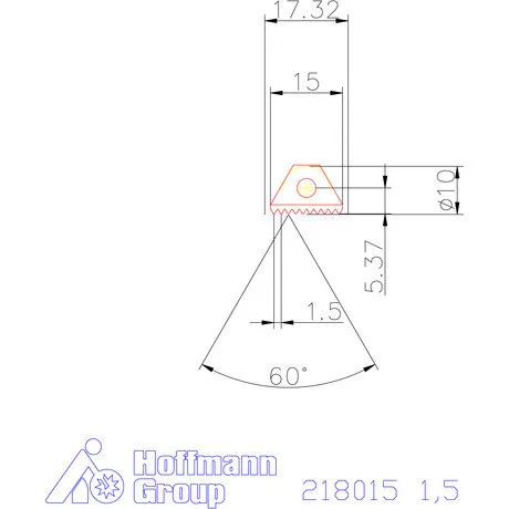 Garant Menetmaró lapka 60°-os külső menethez 1,5 mm