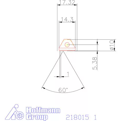 Garant Menetmaró lapka 60°-os külső menethez 1 mm