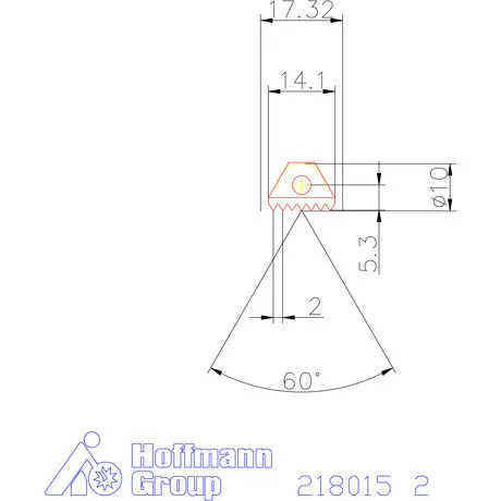 Garant Menetmaró lapka 60°-os külső menethez 2 mm