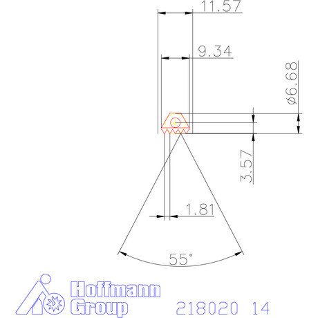 Garant Menetmaró lapka 55°-os belső- és külső menethez 14