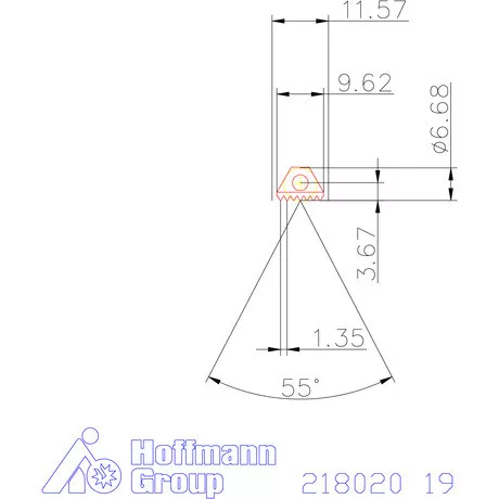 Garant Menetmaró lapka 55°-os belső- és külső menethez 19