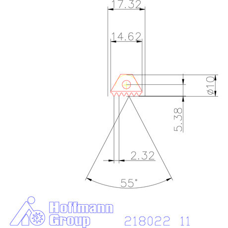 Garant Menetmaró lapka 55°-os belső- és külső menethez 11