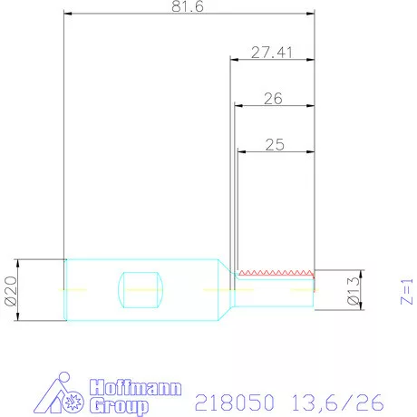 Garant Nagy teljesítményű menetmaró 13,6/26 mm