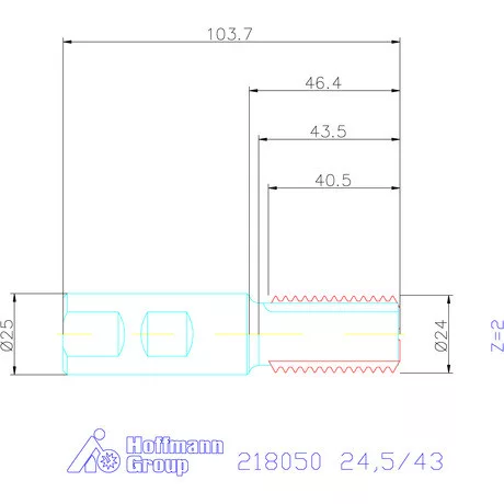 Garant Nagy teljesítményű menetmaró 24,5/43 mm