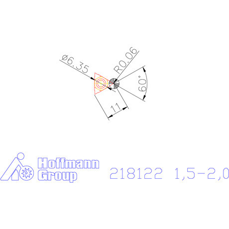 Garant Menetmaró lapka 60°-os belső menethez 1,5-2,0 mm