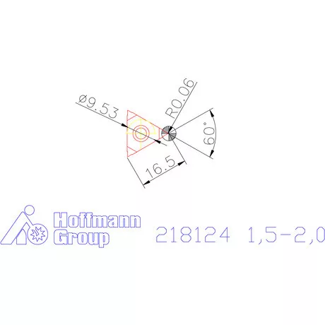 Garant Menetmaró lapka 60°-os belső menethez 1,5-2,0 mm