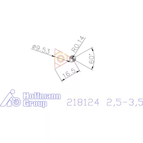 Garant Menetmaró lapka 60°-os belső menethez 2,5-3,5 mm