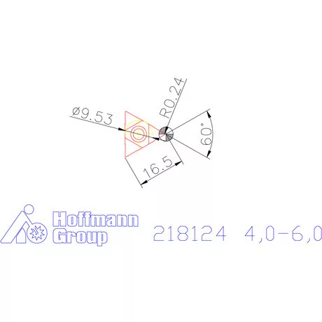 Garant Menetmaró lapka 60°-os belső menethez 4,0-6,0 mm