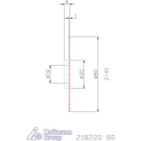 Mimatic Fűrészlap PolySAW-G Szélesség a<sub>p</sub> = 1 mm 80 mm