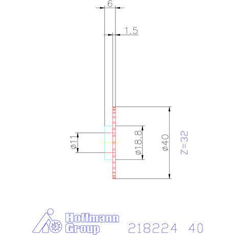 Mimatic Fűrészlap PolySAW-G Szélesség a<sub>p</sub> = 1,5 mm 40 mm