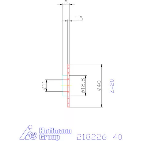 Mimatic Fűrészlap PolySAW-G Szélesség a<sub>p</sub> = 1,5 mm 40 mm