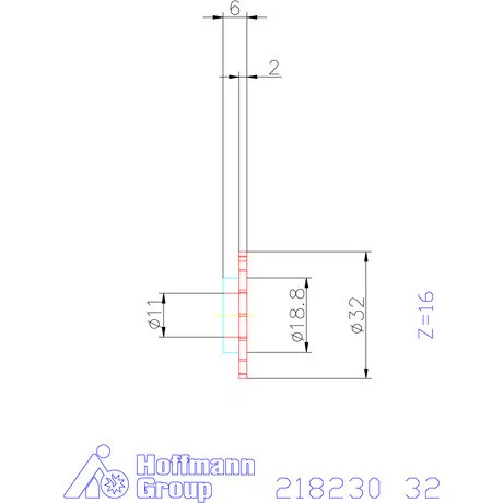 Mimatic Marótárcsa DeepMILL-G Szélesség a<sub>p</sub> = 2 mm 32 mm