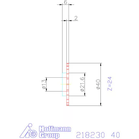 Mimatic Marótárcsa DeepMILL-G Szélesség a<sub>p</sub> = 2 mm 40 mm