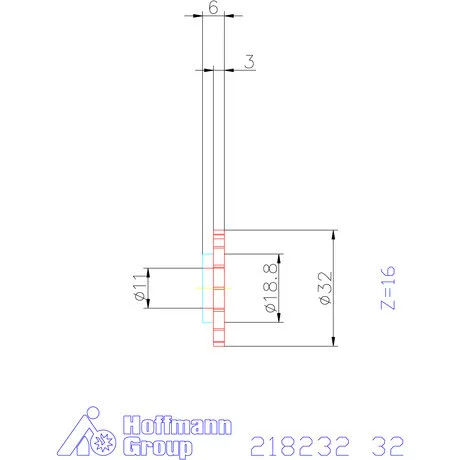 Mimatic Marótárcsa DeepMILL-G Szélesség a<sub>p</sub> = 3 mm 32 mm