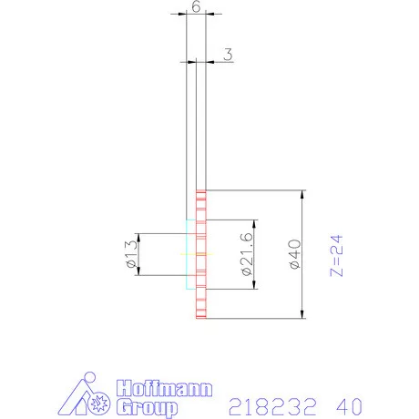 Mimatic Marótárcsa DeepMILL-G Szélesség a<sub>p</sub> = 3 mm 40 mm