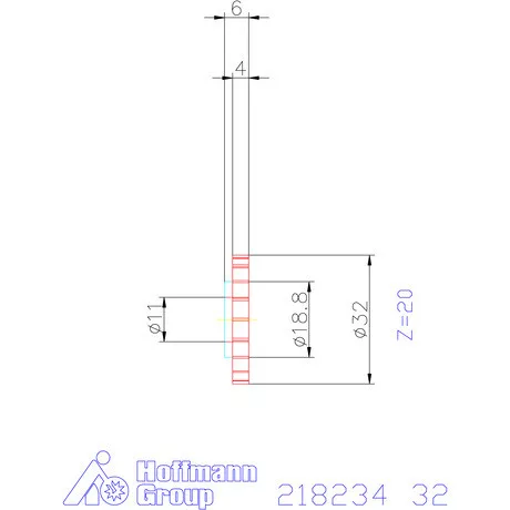Mimatic Marótárcsa DeepMILL-G Szélesség a<sub>p</sub> = 4 mm 32 mm