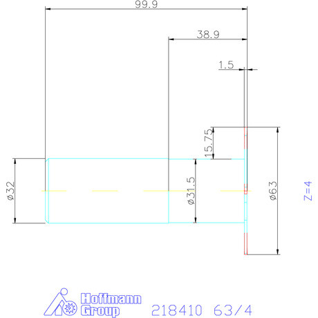 Garant Tárcsamaró hengeres szárral Acél szélesség a<sub>p</sub> = 1,5 mm 63/4 mm