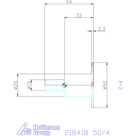 Garant Tárcsa- / daraboló maró menettel Acél szélesség a<sub>p</sub>= 2,2 mm 50/4 mm