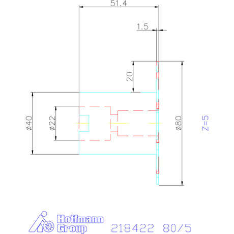 Garant Tárcsamaró felfogó aggyal Acél szélesség a<sub>p</sub> = 1,5 mm 80/5 mm