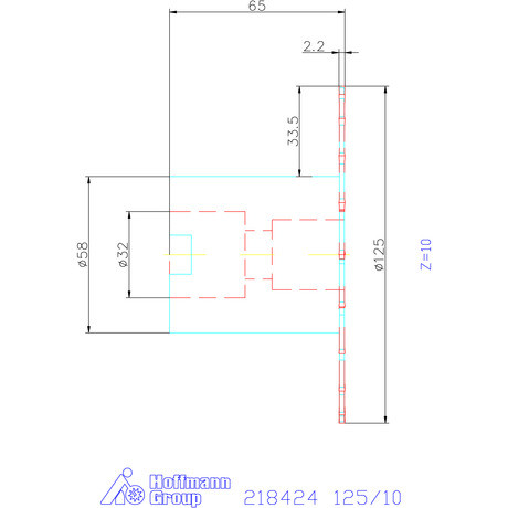 Garant Tárcsamaró felfogó aggyal HSS szélesség a<sub>p</sub> = 2,2 mm 125/10 mm