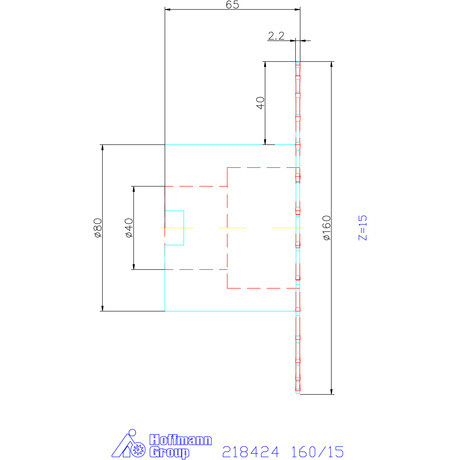Garant Tárcsamaró felfogó aggyal HSS szélesség a<sub>p</sub> = 2,2 mm 160/15 mm