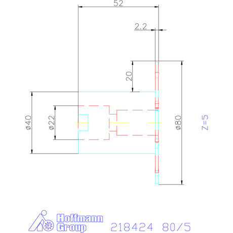 Garant Tárcsamaró felfogó aggyal HSS szélesség a<sub>p</sub> = 2,2 mm 80/5 mm