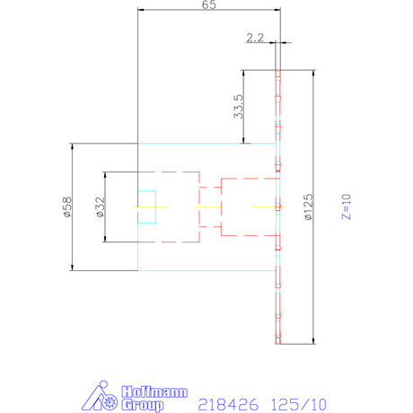 Garant Tárcsamaró felfogó aggyal Acél szélesség a<sub>p</sub> = 2,2 mm 125/10 mm