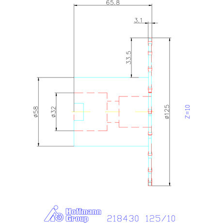 Garant Tárcsamaró felfogó aggyal Acél szélesség a<sub>p</sub> = 3,1 mm 125/10 mm