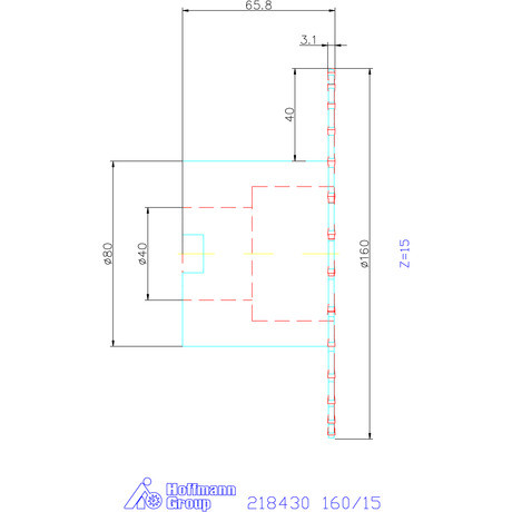 Garant Tárcsamaró felfogó aggyal Acél szélesség a<sub>p</sub> = 3,1 mm 160/15 mm