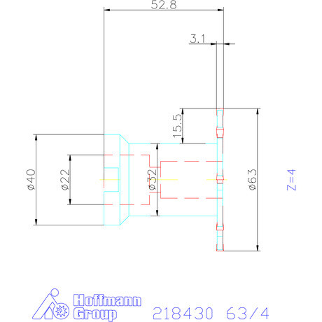 Garant Tárcsamaró felfogó aggyal Acél szélesség a<sub>p</sub> = 3,1 mm 63/4 mm