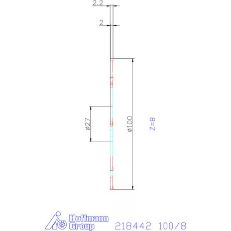 Garant Lap HSS szélesség a<sub>p</sub> = 2,2 mm 100/8 mm