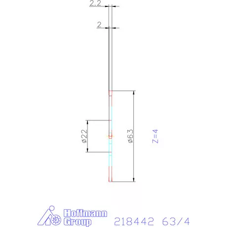 Garant Lap HSS szélesség a<sub>p</sub> = 2,2 mm 63/4 mm