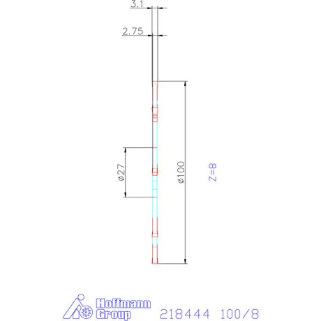 Garant Lap HSS szélesség a<sub>p</sub> = 3,1 mm 100/8 mm