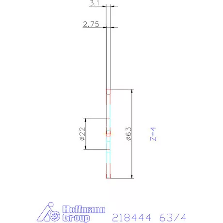 Garant Lap HSS szélesség a<sub>p</sub> = 3,1 mm 63/4 mm