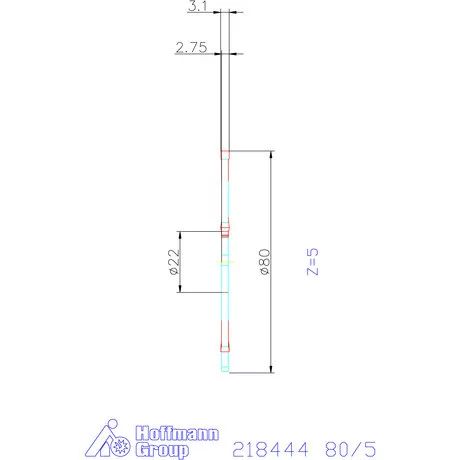 Garant Lap HSS szélesség a<sub>p</sub> = 3,1 mm 80/5 mm